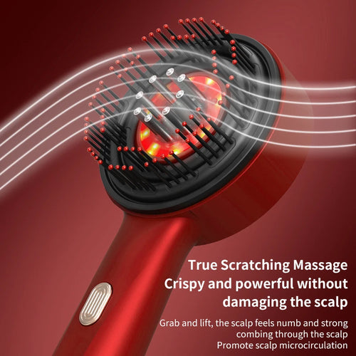 Electric Massage Comb Vibration Red Light Hair Growth Massage Scalp Brush Anti Hair Loss Liquid Oil Applicator
